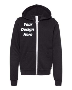 Bella + Canvas 3739Y Youth Zip-Up Sweater